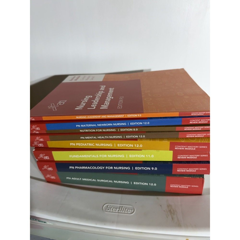 LPN Nursing School ATI Review Module Whole Set Slightly Used Paperbacks X8